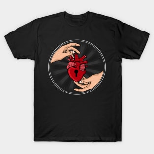 hands with heart locked T-Shirt